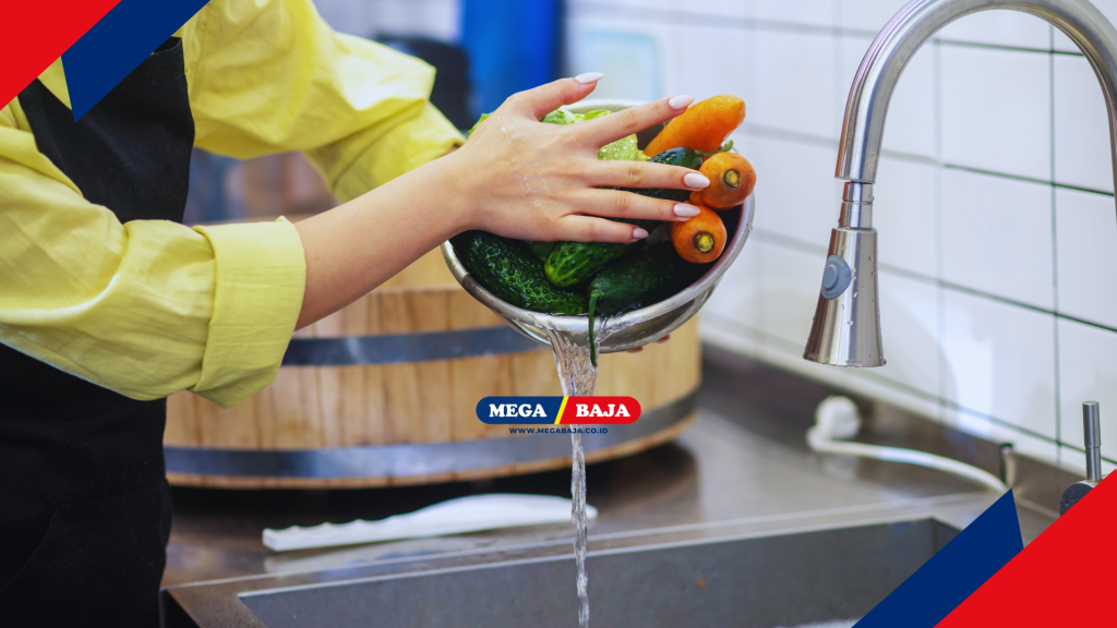 tata air di area cuci sayur