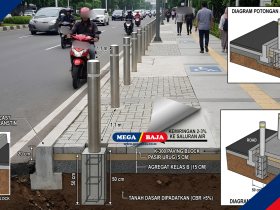 Konstruksi Trotoar Beton Rigid : Desain Ramah Pejalan Kaki Yang Humanis