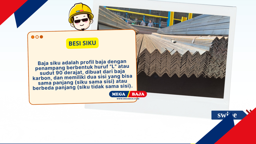 Besi kanal CNP merupakan material baja karbon yang memiliki bentuk khas - Instagram Mega Baja