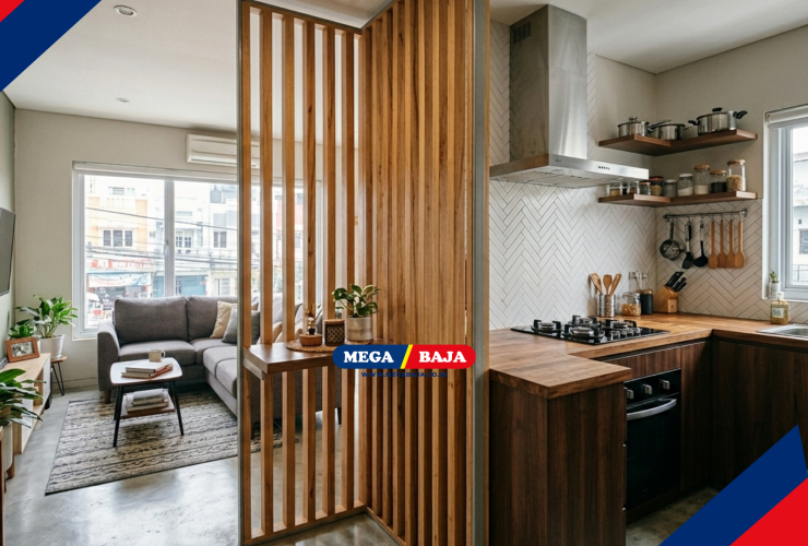 Desain Dapur Semi Terbuka : Solusi Konstruksi Modern Hunian Minimalis Keluarga Nyaman