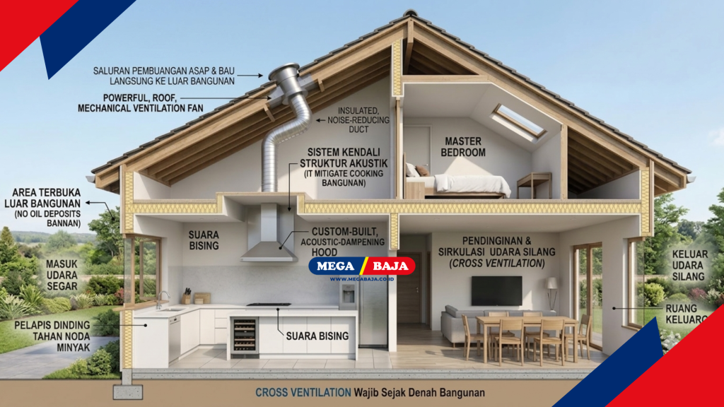 Dapur dan Pengendalian Polusi Udara dan Akustik pada Area Servis