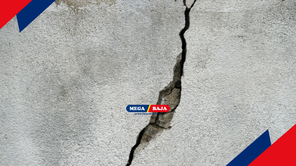 the slightest crack in the concrete