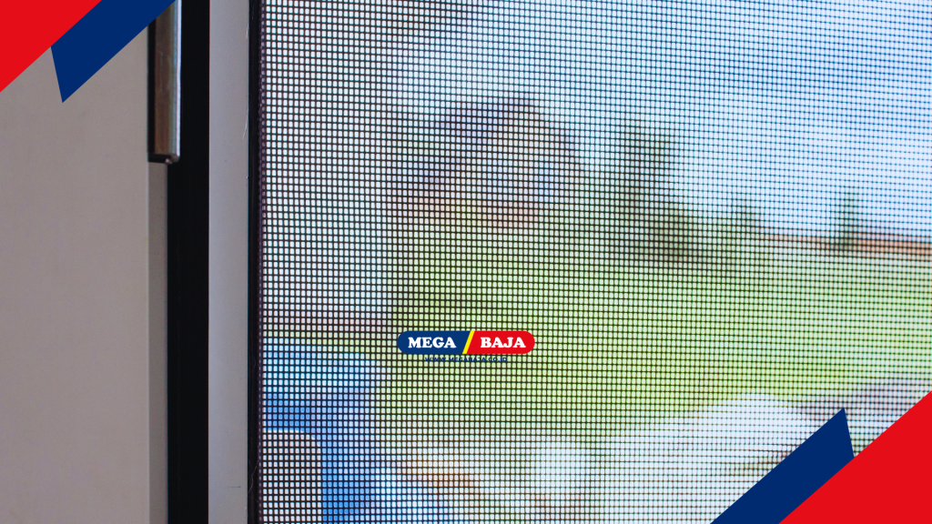 mosquito netting on the window