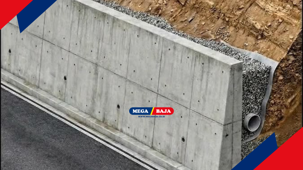 Pemasangan sengkang dan besi utama pada dinding saluran