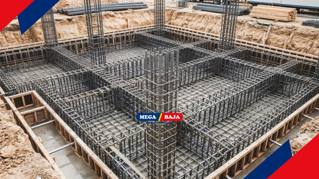 Besi beton adalah batang baja yang berfungsi sebagai "tulang" untuk memperkuat struktur