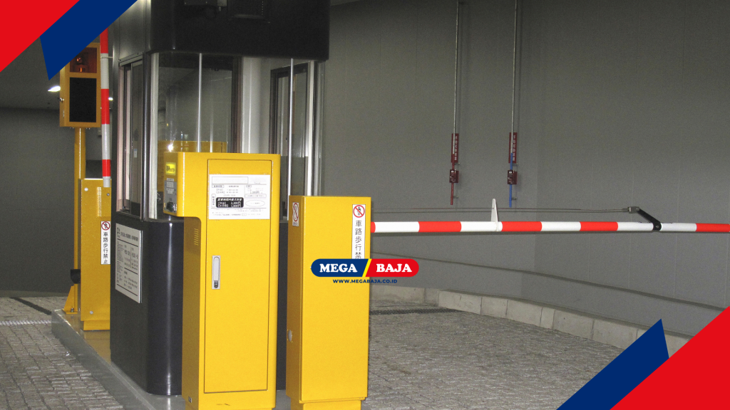 Konstruksi pos jaga dan pintu gerbang otomatis