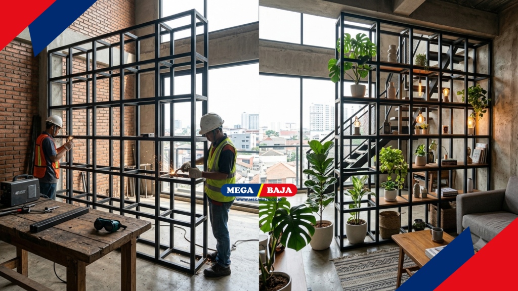 Besi hollow mampu mewujudkan konsep kotak simetris
