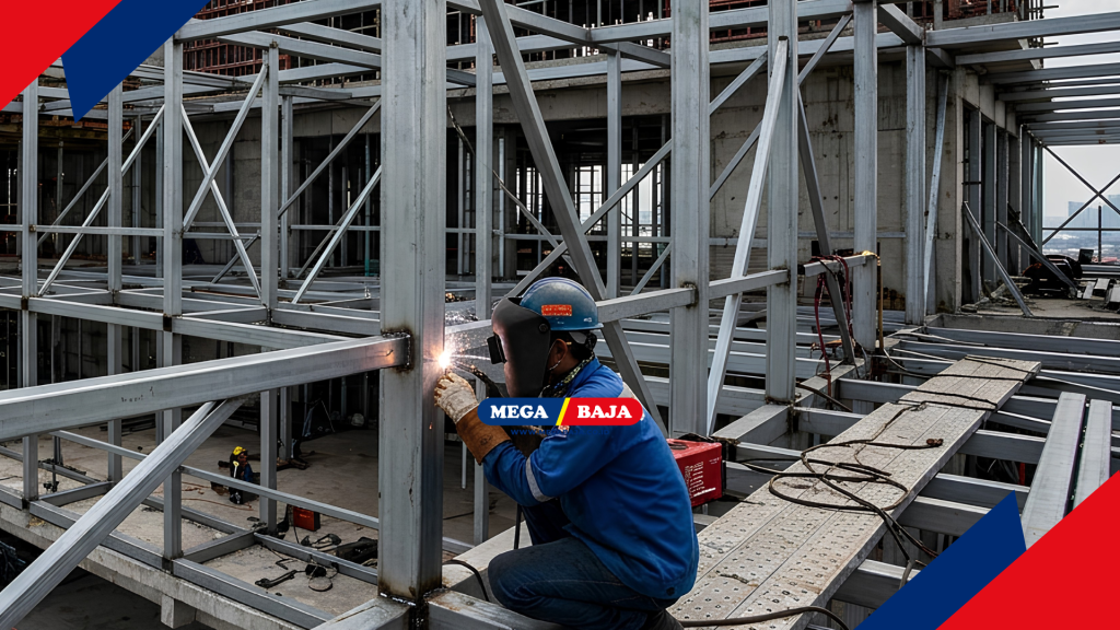 Besi hollow meminimalkan beban mati