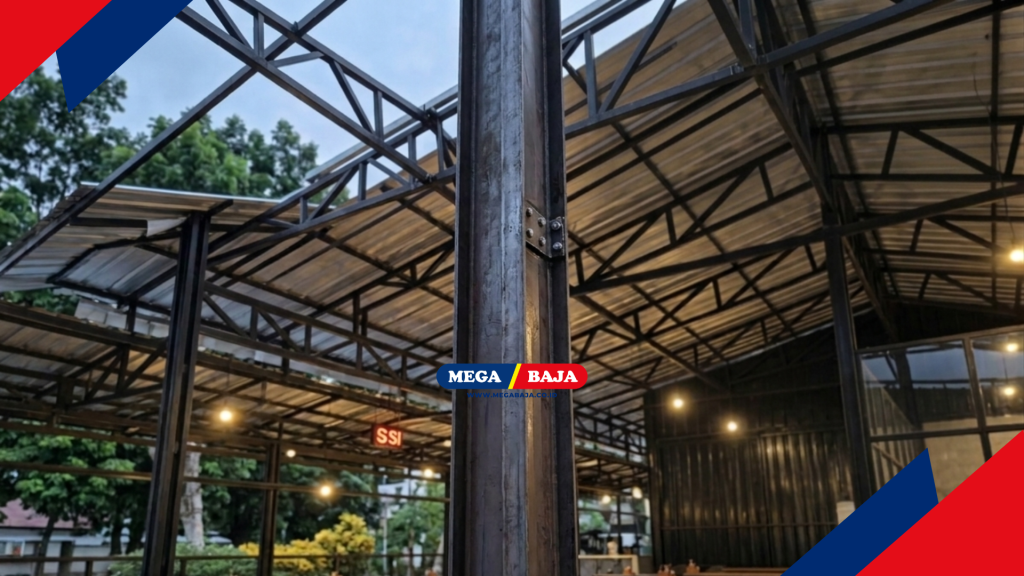 Besi UNP yang disusun secara ganda (double channel)