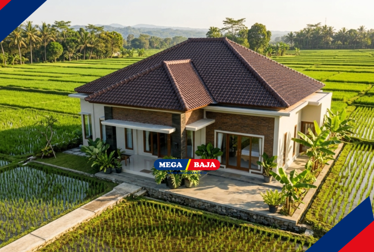 Baja Ringan Atap Rumah : Struktur Kuat Untuk Konstruksi Hunian Tengah Sawah