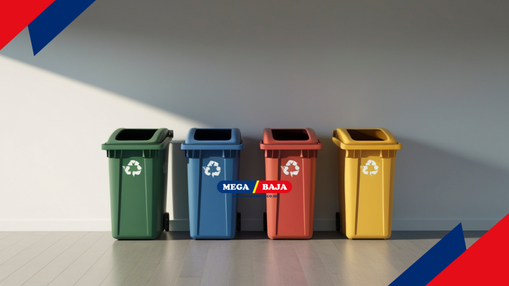 inorganic and organic trash bins at home