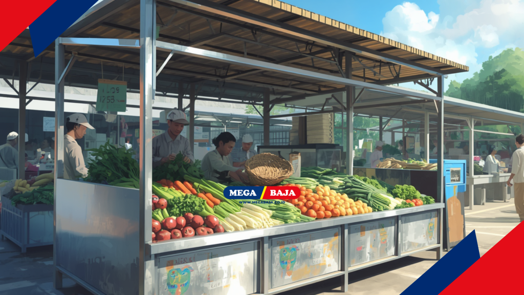 Membangun lapak sayur yang aman secara struktur- Struktur Metal