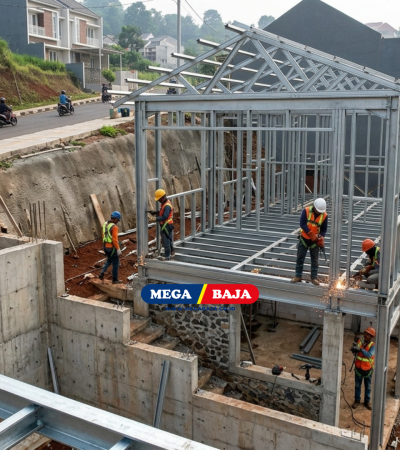 Struktur Rangka Baja Kokoh : Solusi Arsitektur Aman Konstruksi Rumah Elevasi Rendah