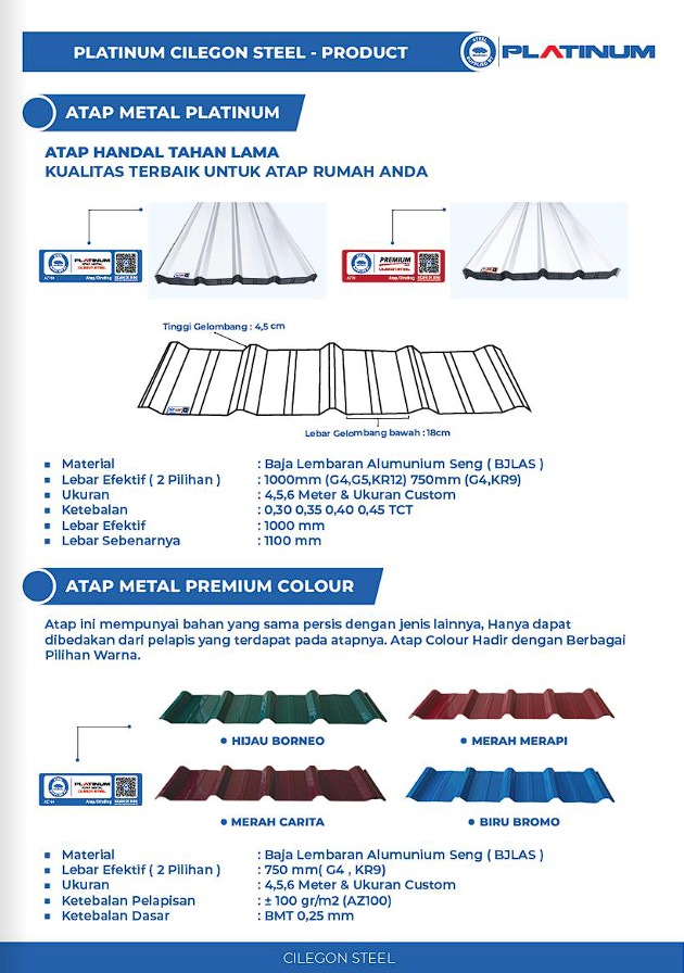 Atap Metal Platinum - Katalog Mega Baja