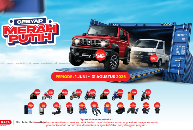 Program Gebyar Merah Putih 2026 : Belanja Bahan Bangunan Menang Mobil Nyaman (S&K Berlaku, Sob)