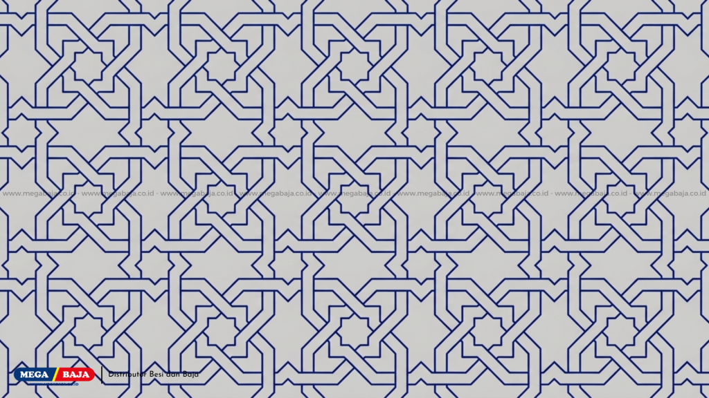 Karakter Motif Geometris Ornamen Usmani