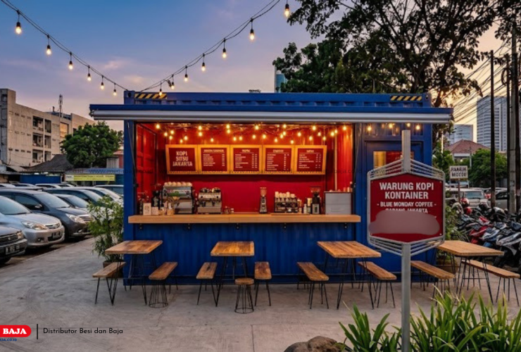 Booth Kontainer Mini : Strategi Efisiensi Konstruksi Cafe Parkiran Mal