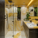 Marmer Kuning Kamar Mandi : Solusi Estetika Konstruksi Dinding Premium