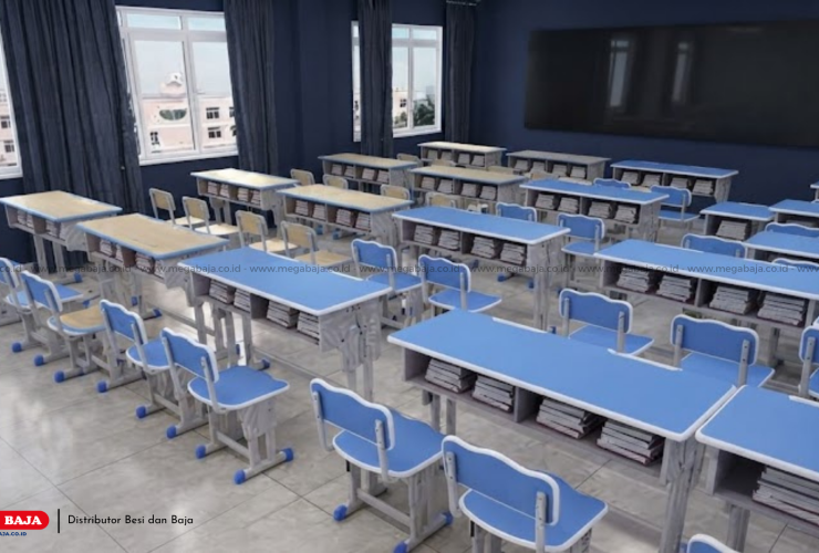Material Modern Efektif Bikin Ruang Kelas SMA Makin Sejuk Tenang Dan Estetik