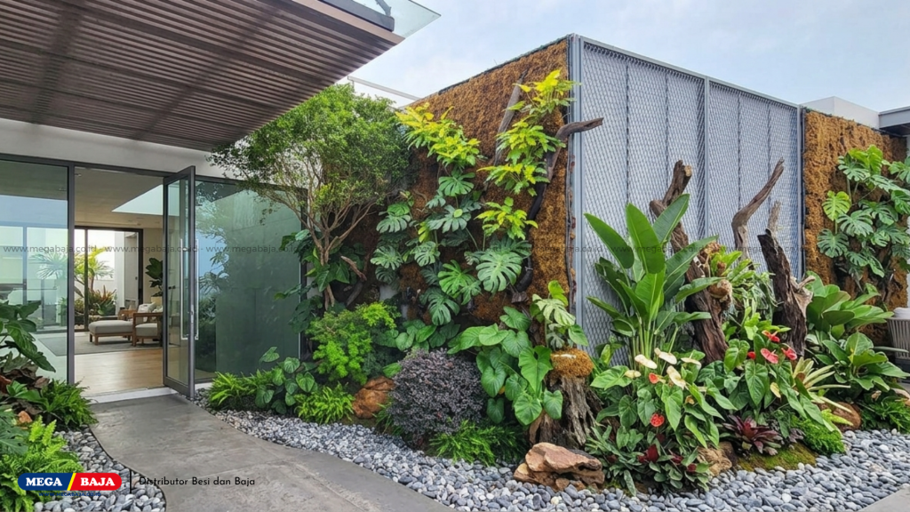 sistem taman vertikal atau vertical garden