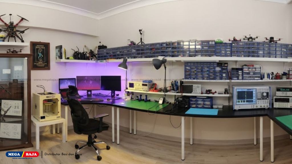 Konstruksi Meja Kerja dan Kekuatan Material Interior Lab PC