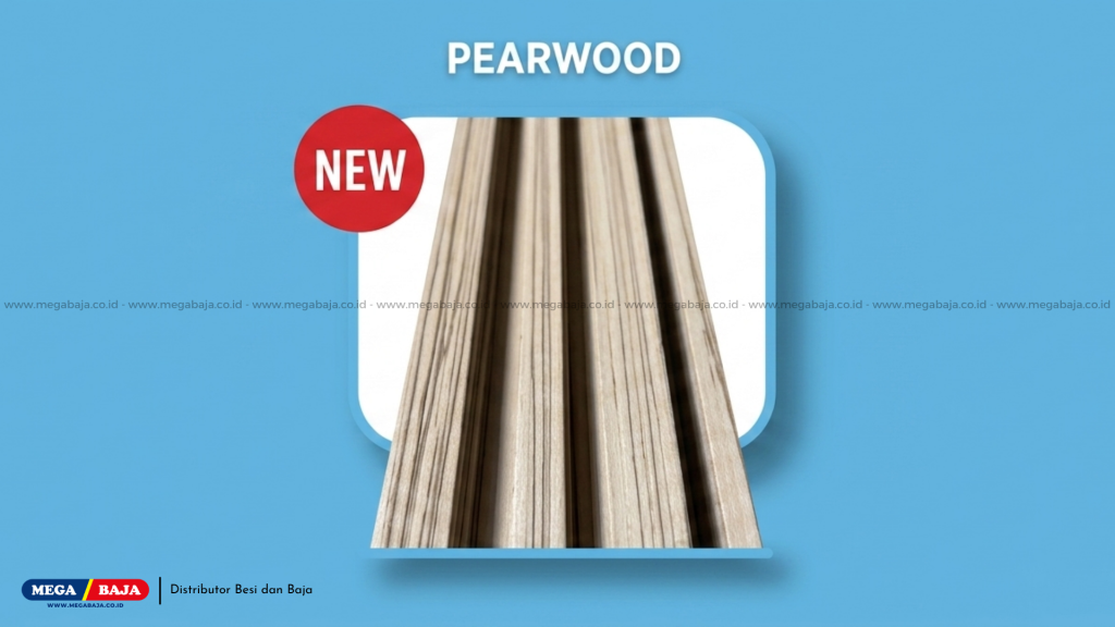 Plafon Dinding dan Metal Warna Rosewood