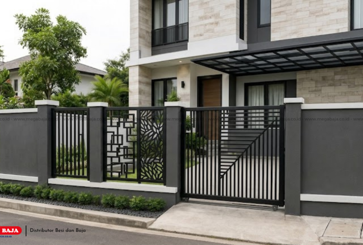 Penerapan Desain Pagar Minimalis Pada Bangunan Modern Kawasan Jakarta Selatan