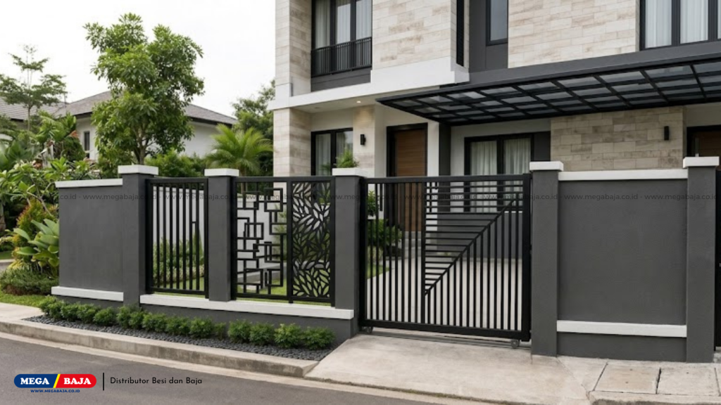 Penerapan Desain Pagar Minimalis Pada Bangunan Modern Kawasan Jakarta Selatan