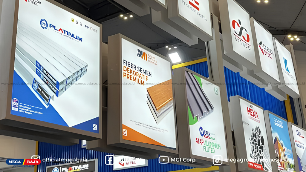 Booth Expo Mega Baja dengan Penampilan Produk produk berkualitas