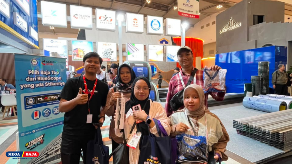 Booth Mega Baja di IndoBuildTech Expo 2026 - Marketing Cilegon Steel