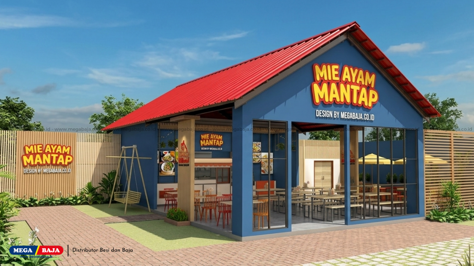 Bagaimana efisiensi material spandek zincalume dalam arsitektur warung?
