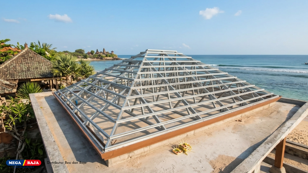 Sinergi Konstruksi Baja Ringan Atap Modern di Bali