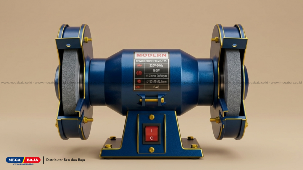 Bench grinder untuk menajamkan kembali perkakas potong yang mulai tumpul