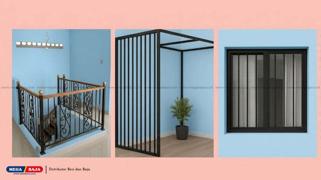 Penerapan Besi Nako Sebagai Pengaman Dan Ornamen Bangunan Modern