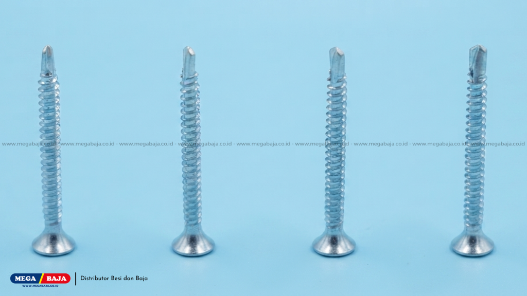 sekrup self-drilling screw (SDS) berlapis zinc plating
