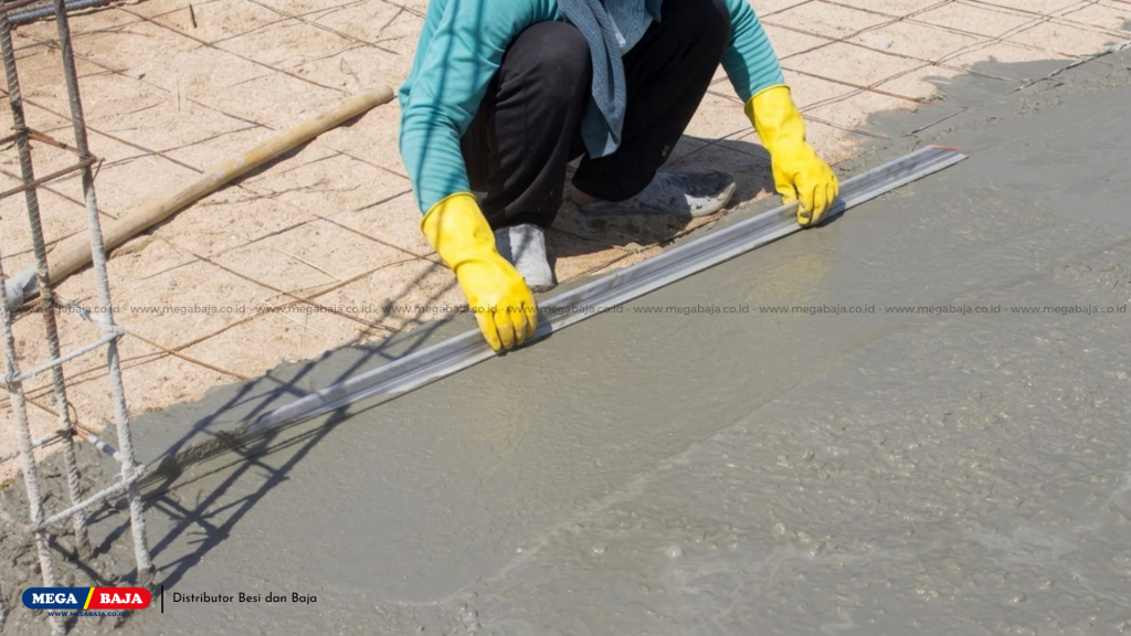 rabat beton dengan ketebalan presisi minimal 10 cm menjadi solusi teknis