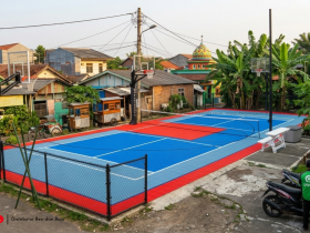 Lantai Rabat Beton Lapangan Serbaguna Desa : Agustusan yang tinggal 1 Bulan lagi