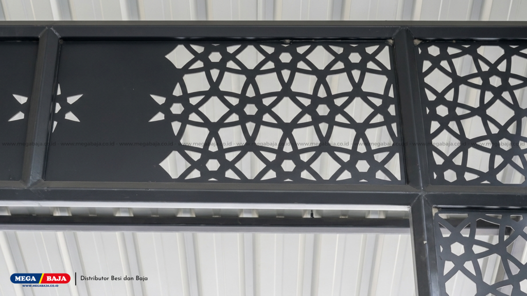 Pipa Hexagonal sebagai Bingkai dari Plat Cutting laser
