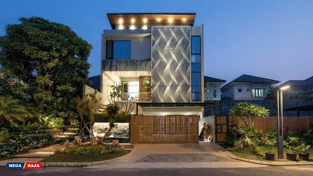 Plat laser Cutting dan desain rumah gaya industrial