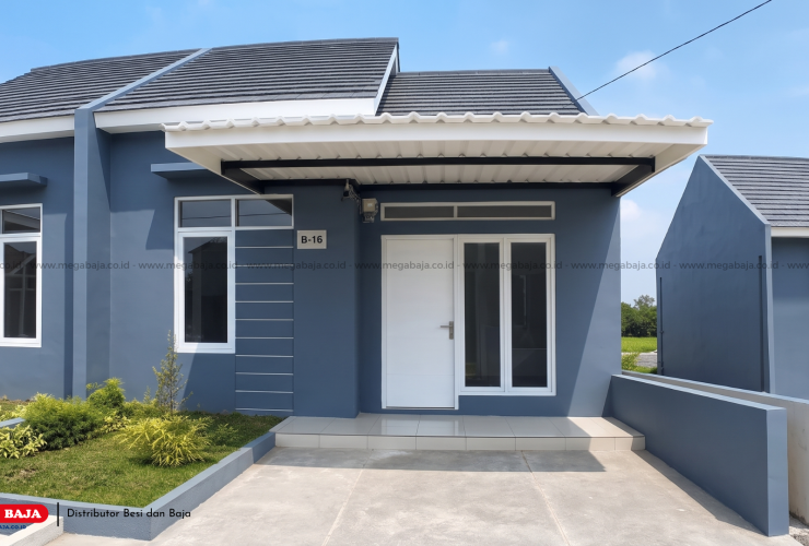 Implementasi Struktur Kanopi Cantilever Pada Fasad Rumah Subsidi