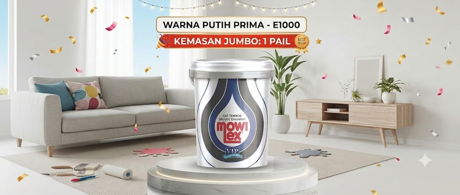Proteksi Dinding Luar : Varian Mowilex dengan Formulasi 100% Akrilik Tangguh