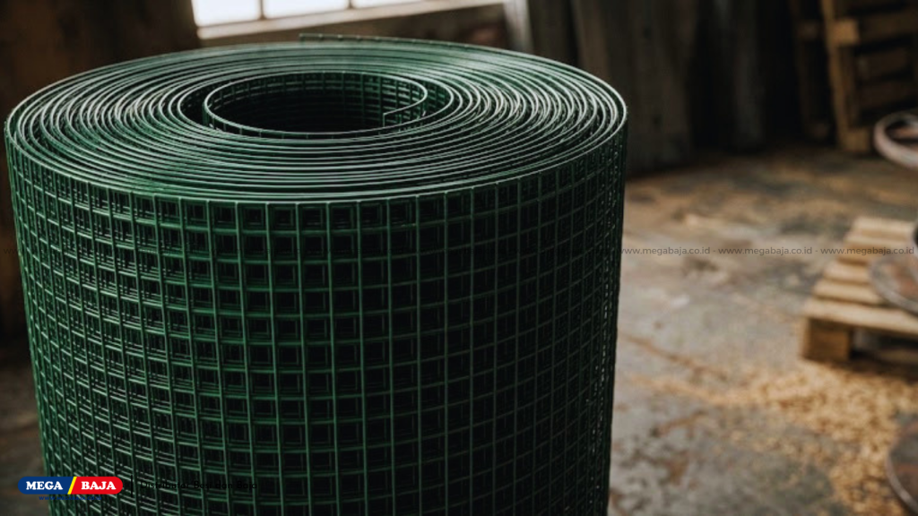 Efisiensi Konstruksi Menggunakan Kawat Loket Mega Mesh PVC Weldid