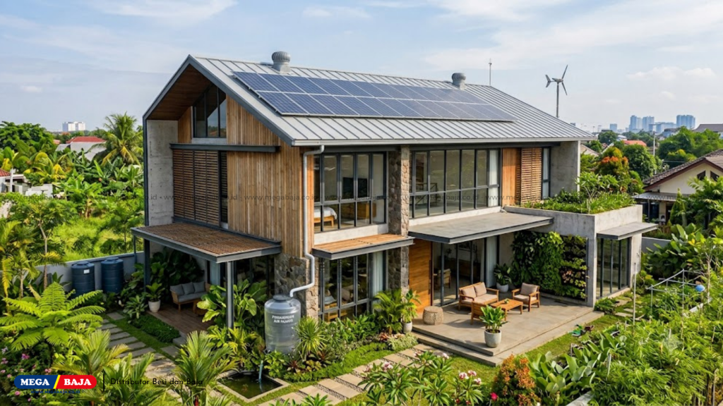 Perancangan Rumah Ramah Lingkungan Modern yang Hemat Energi di Masa Kini