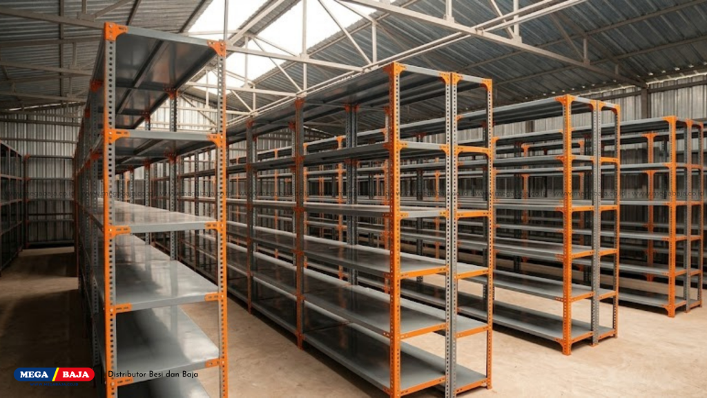 Penggunaan rak modular mempercepat proses penyusunan persediaan