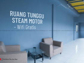 Desain Ruang Tunggu Steam Motor Nyaman Beserta Estimasi Biaya Bangunan