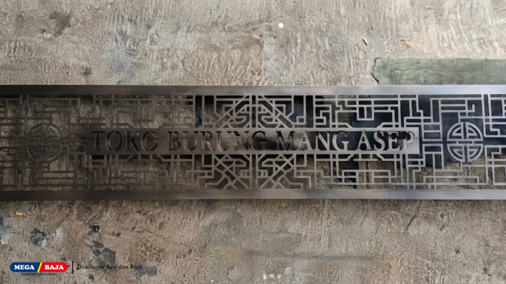 Papan Nama Kreatif dan Ikonik dengan Laser Plat Cutting