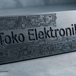 Pilihan Material Plat Cutting Terbaik Untuk Papan Nama Toko Elektronik Modern