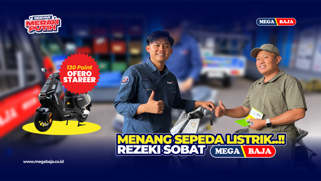 Kemitraan Tangguh: Pak Wahyu Memenangkan Sepeda Motor Listrik di Event Gebyar Merah Putih Mega Baja Ciledug