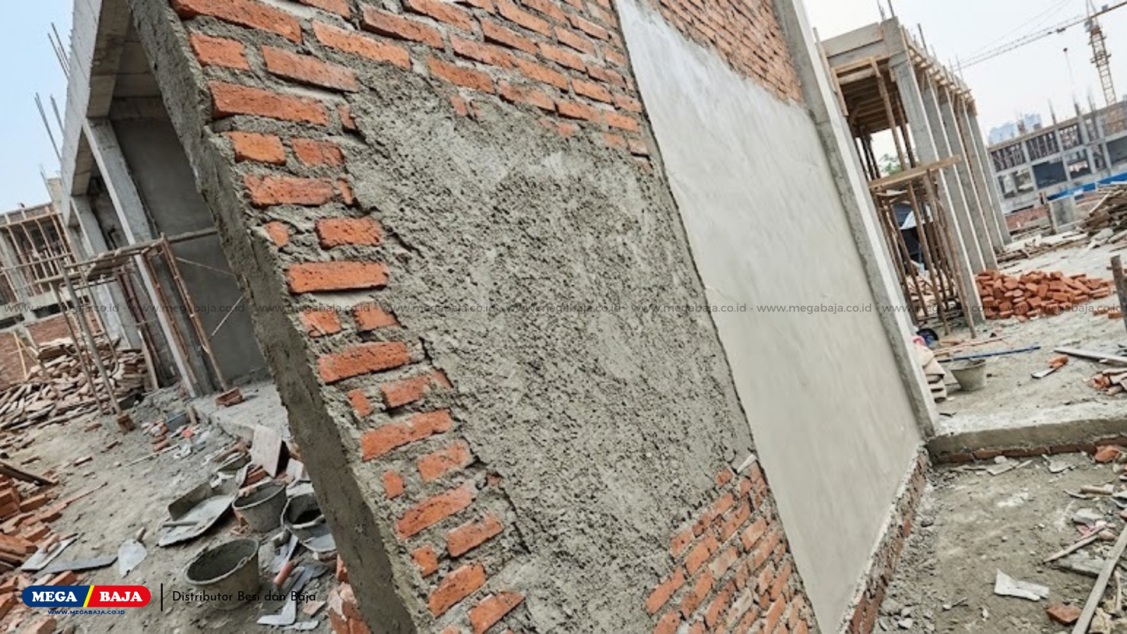 Perbandingan Efisiensi Teknis Plester Bangunan
