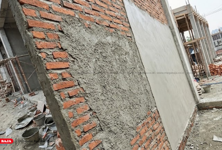 Perbandingan Efisiensi Teknis Plester Bangunan